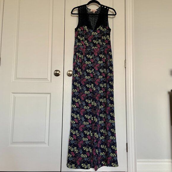 Women's Juicy Couture Silk Jumper Pantsuit Sleeveless Ditsy Floral Print Size 12 - Picture 1 of 15